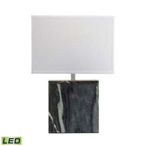 Grey Marble Square Led Table Lamp