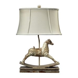 Carnavale Rocking Horse Table Lamp In Clancey Court Finish