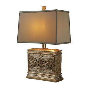 Laurel Run Table Lamp In Courtney Gold With Ria Bronze Shade And Cream Liner