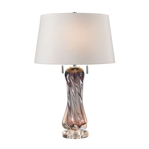 Vergato Free Blown Glass Table Lamp In Purple