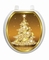 Golden Christmas Tree Toilet Seat Decoration