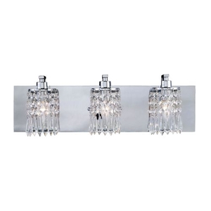 Optix 3 Light Vanity In Polished Chrome And Leaded Crystal Glass