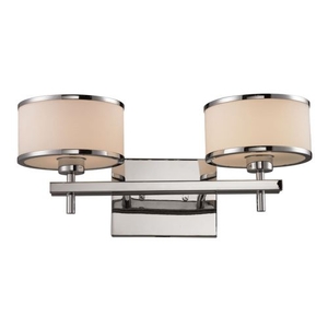 Utica 1 Light Vanity In Polished Chrome And White Glass