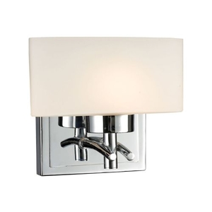 Eastbrook 1 Light Wall Sconce In Polished Chrome And Opal White Glass