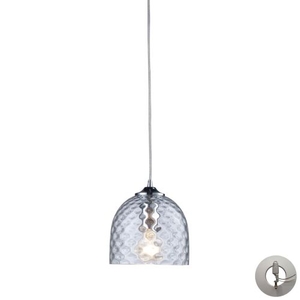 Viva 1 Light Pendant In Polished Chrome And Clear Glass - Includes Recessed Lighting Kit