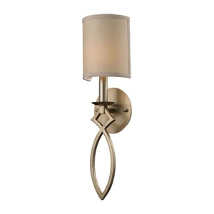 Estonia 1 Light Sconce In Aged Silver With Shade