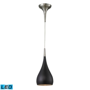 Lindsey 1 Light Led Pendant In Oiled Bronze And Satin Nickel