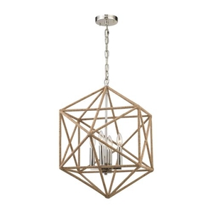 Exitor 4 Light Chandelier In Polished Nickel