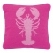 Lobster Pink Needlepoint Pillow