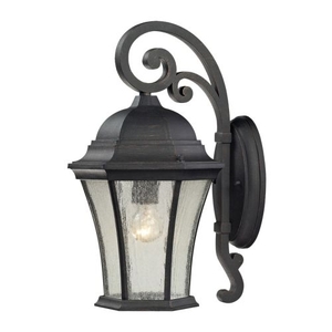 Wellington Park 1 Light Outdoor Sconce In Weathered Charcoal