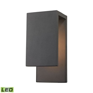 Pierre Led Outdoor Wall Sconce In Textured Matte Black