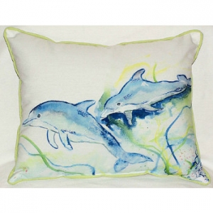 Dolphins Large Indoor Outdoor Pillow