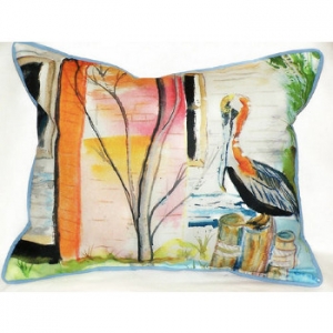 Betsy'S Pelican Indoor Outdoor Pillow