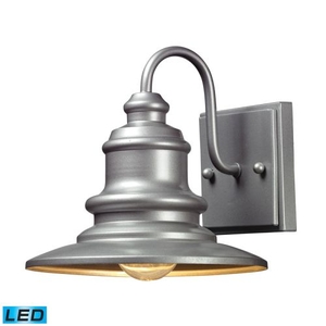 Marina 1 Light Outdoor Led Sconce In Matte Silver