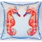 Coral Seahorses Outdoor Indoor Pillow