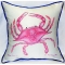 Pink Crab Indoor Outdoor Pillow