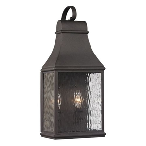 Forged Jefferson 2 Light Outdoor Sconce In Charcoal