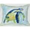 Blue Sea Turtle Indoor Outdoor Pillow