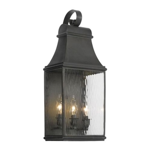 Jefferson Outdoor Wall Bracket In Charcoal And Water Glass