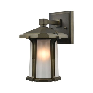 Brighton 1 Light Outdoor Wall Sconce In Smoked Bronze