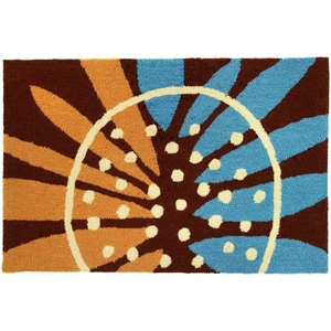 Painted Sunflower Polyester Rug, 22 x 34 in.