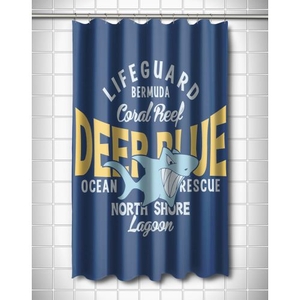 Deep Blue Shark Shower Curtain