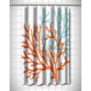 Coral Duo Shower Curtain