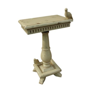 Socle Table With Birds, Cream