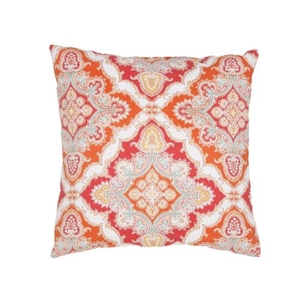 Zoie Orange / Red Medallion Indoor / Outdoor Throw Pillow 18 inch