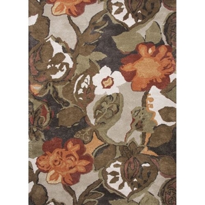 Petal Pusher Handmade Floral Light Gray / Multicolor Area Rug (9'6"  x  13'6")