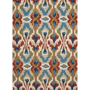 Chapan Handmade Ikat Multicolor Area Rug (7'6"  x  9'6")