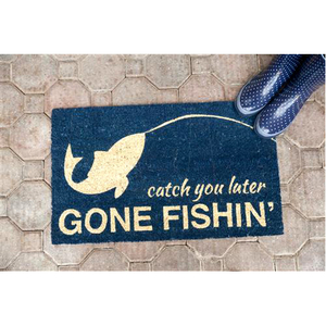 Gone Fishin Door Mat