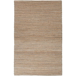 Canterbury Natural Solid Beige / Blue Area Rug (3'6"  x  5'6")