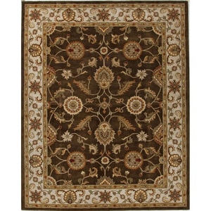Maia Handmade Floral Brown / Gold Area Rug (10'  x  15')