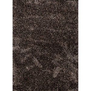 Nadia Solid Black / Brown Area Rug (8'  x  10')