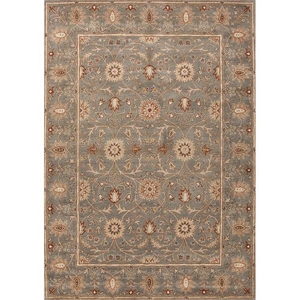 Rennes Handmade Floral Green / Gold Area Rug (5'  x  8')