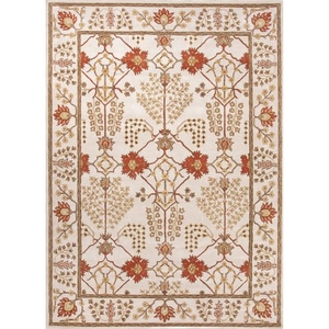 Chambery Handmade Floral White / Red Area Rug (2'  x  3')