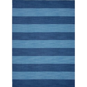 Tierra Handmade Stripe Blue Area Rug (4'  x  6')
