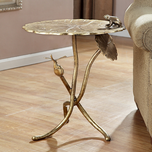 Frog And Dragonfly End Table