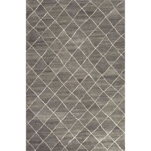 Gem Handmade Geometric Gray Area Rug (5'  x  8')