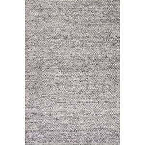 Karlstadt Handmade Solid Gray / Silver Area Rug (8'  x  10')