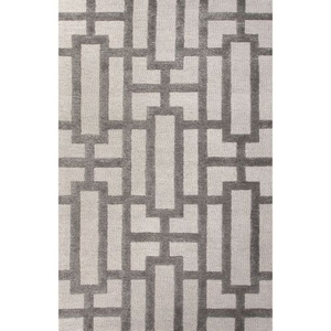 Dallas Handmade Trellis Light Gray Area Rug (9'6"  x  13'6")