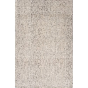 Oland Handmade Solid White / Brown Area Rug (2'  x  3')