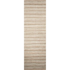 Cornwall Natural Stripe Beige / Blue Runner Rug (2'6"  x  9')