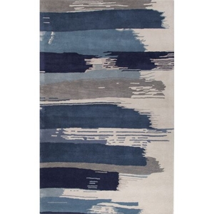 Luli Sanchez by Painterly Handmade Abstract Blue / Gray Area Rug (2'  x  3')