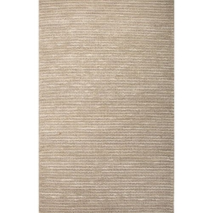 Tango Natural Solid Silver / White Area Rug (8'  x  10')