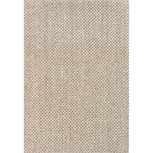Naples Natural Solid White / Taupe Area Rug (2'  x  3')
