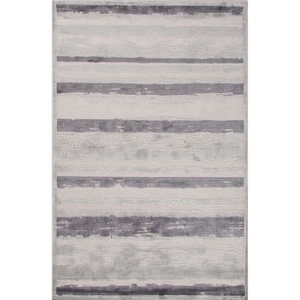Dazzle Stripe Gray / Silver Area Rug (2'  x  3')