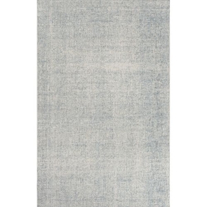 Oland Handmade Solid White / Light Blue Area Rug (8'  x  10')