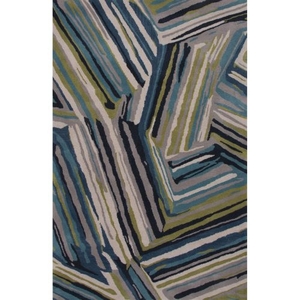 Pick-Up-Sticks Handmade Abstract Multicolor Area Rug (2'  x  3')